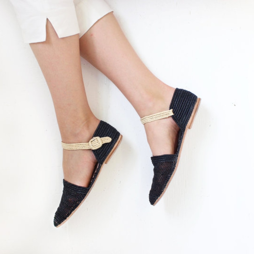 Artemis Raffia D’Orsay Sandal